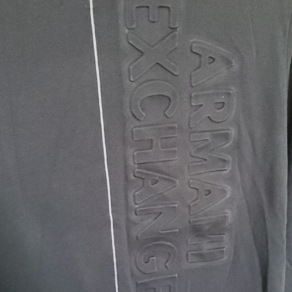 Armani Exchange Men's Dark Blue Long Sleeve Tee